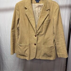 Vintage Men's Tan Corduroy Performance Jacket